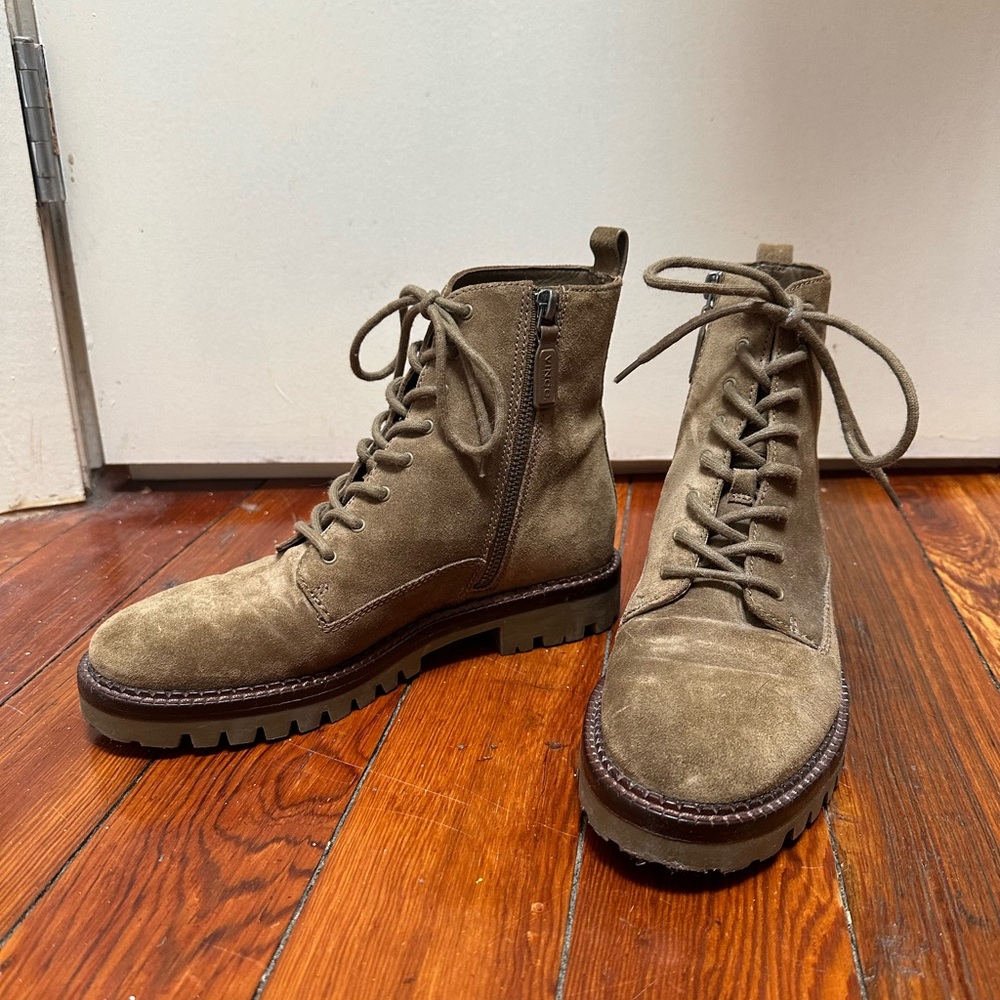 Vince Suede Combat Boots